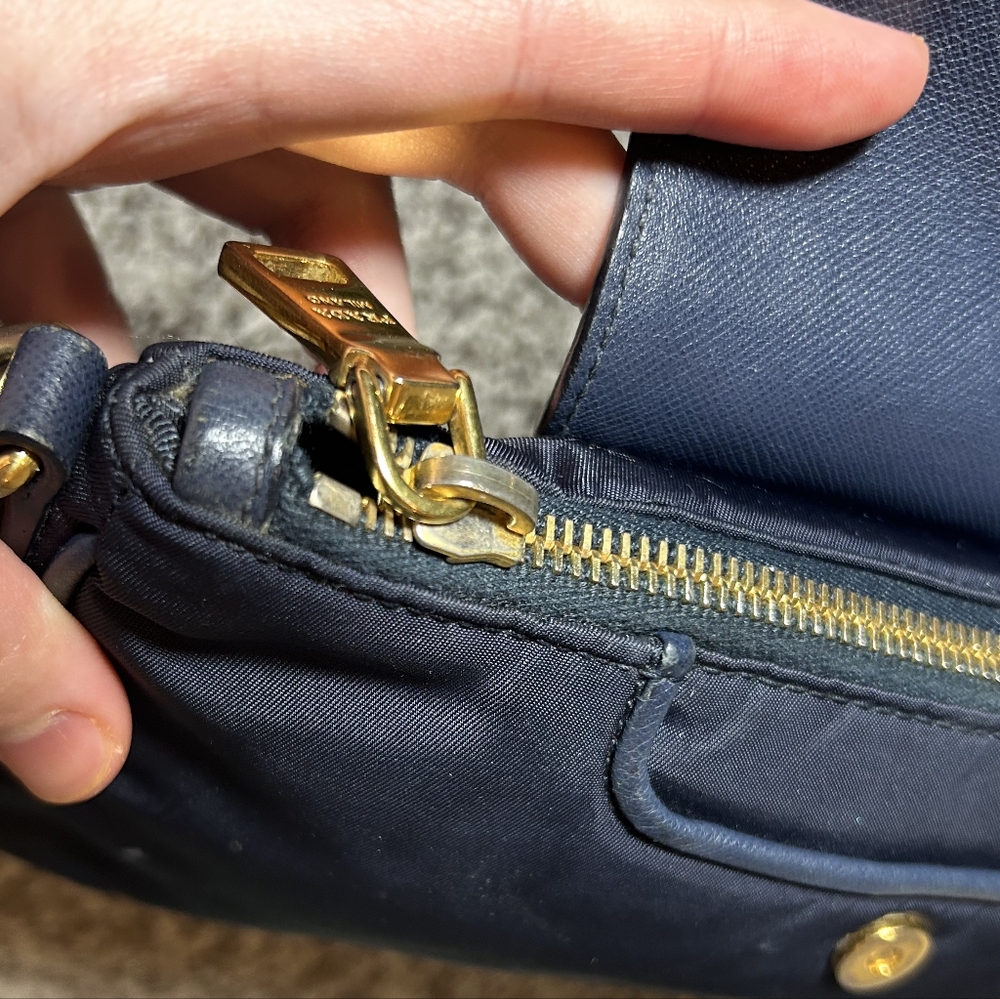 Prada Navy Blue Chain Crossbody Bag - Picture 9 of 15